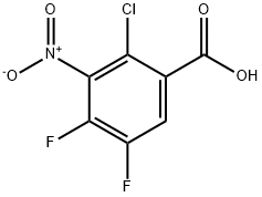 2-氯-4,5-二氟-3-硝基苯甲酸 结构式