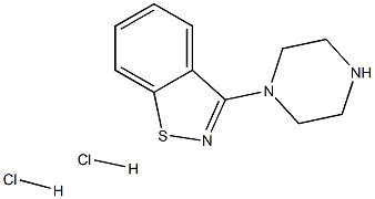 3-(Piperazin-1-yl)benzo[d]isothiazole dihydrochloride 结构式