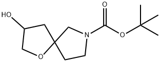 7-BOC-3-羟基-1-氧杂-7-氮杂螺[4.4]壬烷 结构式