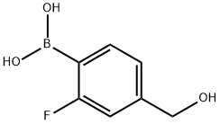 (2-氟-4-(羟甲基)苯基)硼酸 结构式