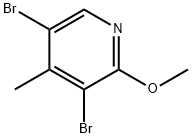 3,5-二溴-2-甲氧基-4-甲基吡啶 结构式