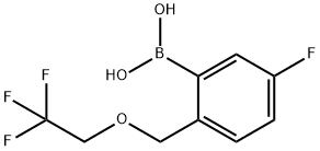 5-氟-2-((2,2,2-三氟乙氧基)甲基)苯基硼酸 结构式