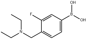 4-((二乙胺基)甲基)-3-氟苯基硼酸 结构式