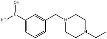 (3-((4-乙基哌嗪-1-基)甲基)苯基)硼酸 结构式