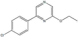 2-(4-氯苯基)-6-乙氧基吡嗪 结构式