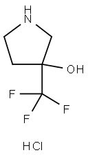 3-三氟甲基3-羟基吡咯烷盐酸盐 结构式