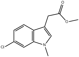 2-(6-氯-1-甲基-1H-吲哚-3-基)乙酸甲酯 结构式