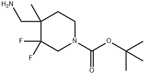 tert-butyl 4-(aMinoMethyl)-3,3-difluoro-4-Methylpiperidine-1-carboxylate 结构式