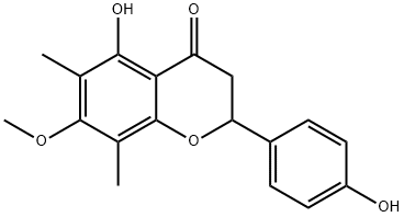 2,3-二氢-5-羟基-2-(4-羟基苯基)-7-甲氧基-6,8-二甲基-4H-1-苯并吡喃-4-酮 结构式