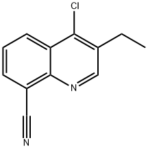 3-乙基-4-氯-8-氰基喹啉 结构式