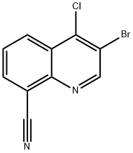 3-溴-4-氯-8-氰基喹啉 结构式