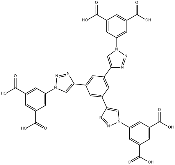 5,5',5''-[1,3,5-苯三基三(1H-1,2,3-三唑-4,1-二基)]三-1,3-苯二甲酸 结构式