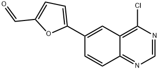 5-(4-氯喹唑啉-6-基)呋喃-2-甲醛 结构式