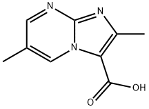 2,6-二甲基咪唑并[1,2-A]嘧啶-3-羧酸 结构式