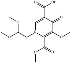 1-(2,2-二甲氧基乙基)-1,4-二氢-3-甲氧基-4-氧代-2,5-吡啶二甲酸 2-甲酯 结构式