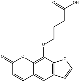 (4-补骨脂素-8-基氧基)丁酸 结构式