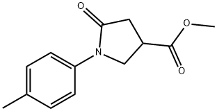 1-(4-甲基苯基)-5-氧代吡咯烷-3-羧酸甲酯 结构式