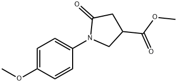 1-(4-甲氧基苯基)-5-氧代吡咯烷-3-羧酸甲酯 结构式