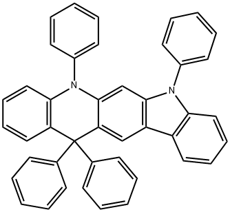 7,13-二氢-5,7,13,13-四苯基-5H-吲哚并[3,2-B]吖啶 结构式