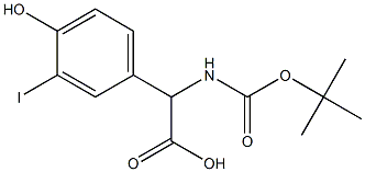 BOC-3-碘-4-羟基苯甘氨酸 结构式