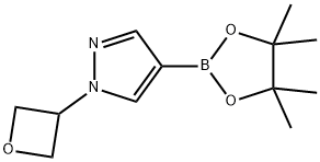 1-(氧杂环丁烷-3-基)-4-(4,4,5,5-四甲基-1,3,2-二氧硼杂环戊烷-2-基)-1H-吡唑 结构式