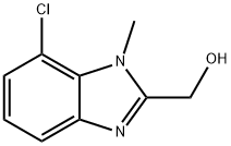 (7-氯-1-甲基-1H-苯并[D]咪唑-2-基)甲醇 结构式