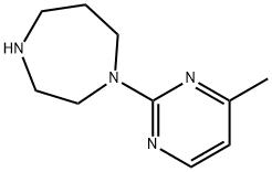 1-(4-甲基-嘧啶-2-基)-[1,4]二氮杂环庚烷 结构式