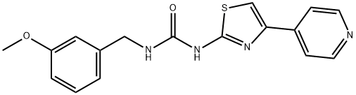 1-(3-METHOXYBENZYL)-3-(4-(PYRIDIN-4-YL)THIAZOL-2-YL)UREA 结构式