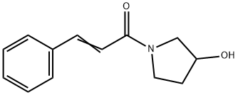 1-(3-羟基-1-吡咯烷基)-3-苯基-2-丙烯-1-酮 结构式