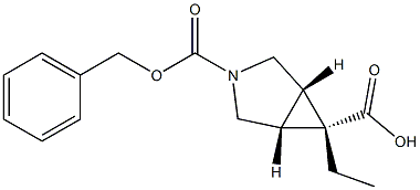 (1R,5S,6S)-3-CBZ-3-氮杂双环[3.1.0]己烷-6-甲酸乙酯 结构式