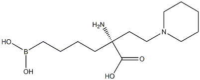 (ALPHAR)-ALPHA-氨基-ALPHA-(4-硼酸基丁基)-1-哌啶丁酸 结构式
