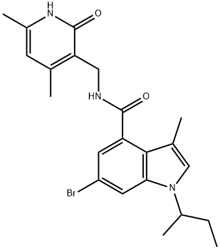 6-溴-1-(仲丁基)-N - ((4,6-二甲基-2-氧代-1,2-二氢吡啶-3-基)甲基)-3- 结构式