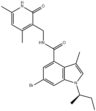 (R)-6-溴-1-(仲丁基)-N - ((4,6-二甲基-2-氧代-1,2-二氢吡啶-3-基)甲基 结构式