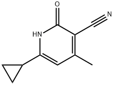 6-环丙基-2-羟基-4-甲基尼古丁腈 结构式