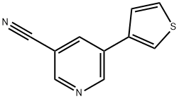 5-(噻吩-3-基)氰吡啶 结构式