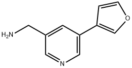 (5-(呋喃-3-基)吡啶-3-基)甲胺 结构式