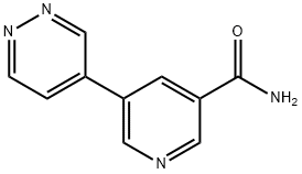 5-(哒嗪-4-基)烟酰胺 结构式