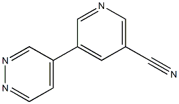 5-(哒嗪-4-基)氰吡啶 结构式