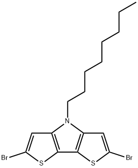2,6-二溴-4-正辛基二噻吩并[3,2-B:2',3'-D]吡咯 结构式