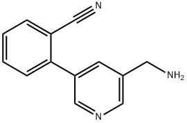 2-(5-(氨基甲基)吡啶-3-基)苯甲腈 结构式