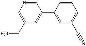 3-(5-(氨基甲基)吡啶-3-基)苯甲腈 结构式