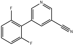 5-(2,6-Difluorophenyl)nicotinonitrile 结构式