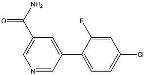 5-(4-Chloro-2-fluorophenyl)nicotinaMide 结构式