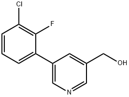 (5-(3-氯-2-氟苯基)吡啶-3-基)甲醇 结构式