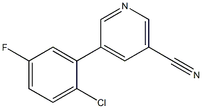 5-(2-Chloro-5-fluorophenyl)nicotinonitrile 结构式