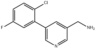 (5-(2-氯-5-氟苯基)吡啶-3-基)甲胺 结构式