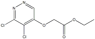 2-((5,6-二氯哒嗪-4-基)氧基)乙酸乙酯 结构式