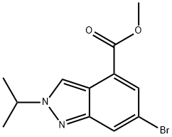 6-溴-2-异丙基-2H-吲唑-4-羧酸甲酯 结构式