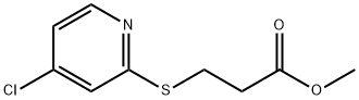 3-((4-氯吡啶-2-基)硫代)丙酸甲酯 结构式