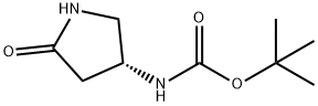(R)-(5-氧代-吡咯-3-基)-氨基甲酸叔丁酯 结构式